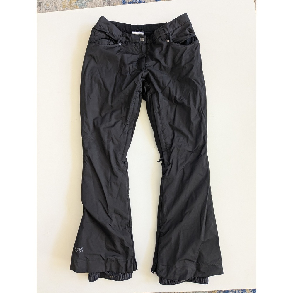 PWDR ROOM Black Ski Snowboard Pants Women's L  Outerwear Insulated Waterproof